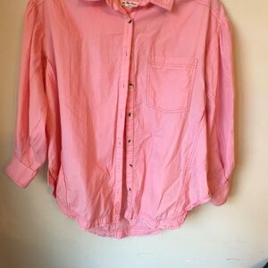 We The Free Light Pink Button-Up Shirt